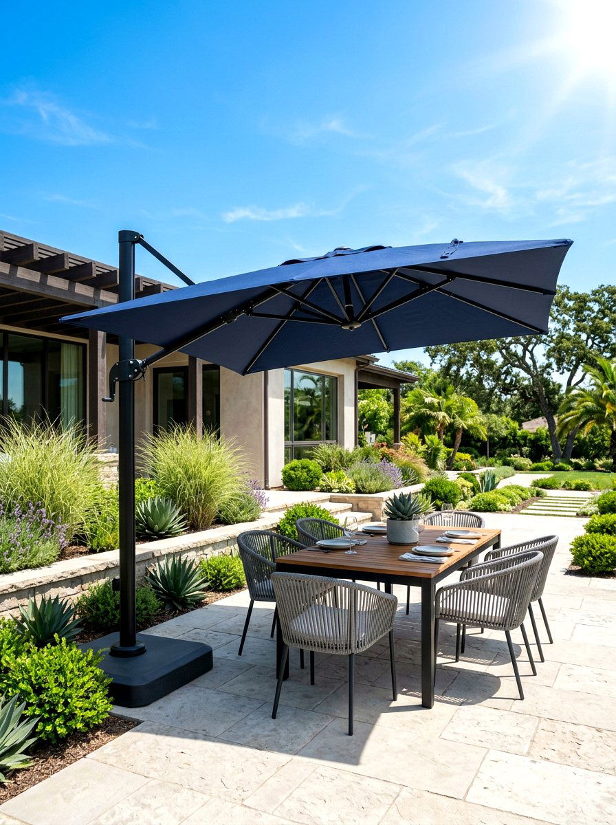 Cantilever Umbrella - 30 modern outdoor furniture ideas