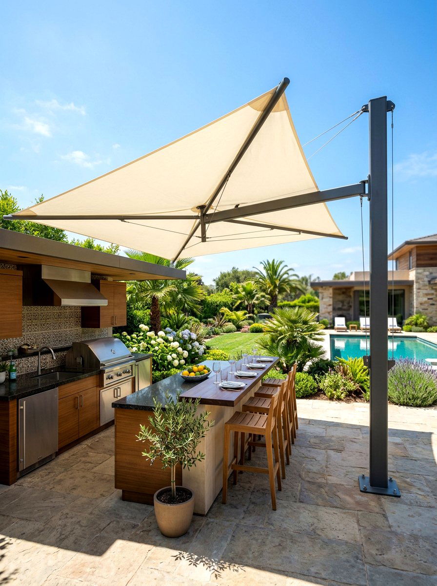 Cantilevered Canopy - 30 patio cover ideas