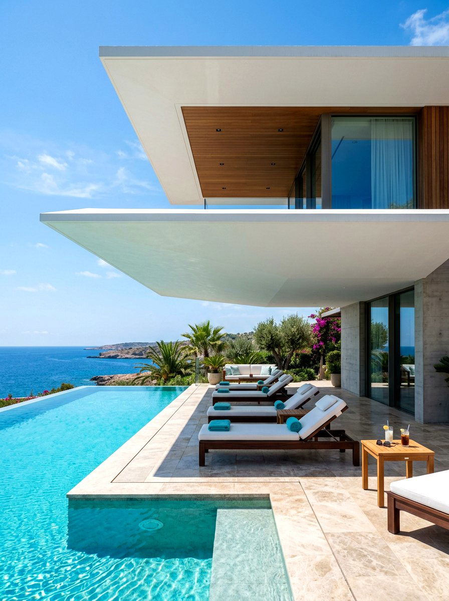 Cantilevered Modern Canopy - 30 rainproof patio ideas