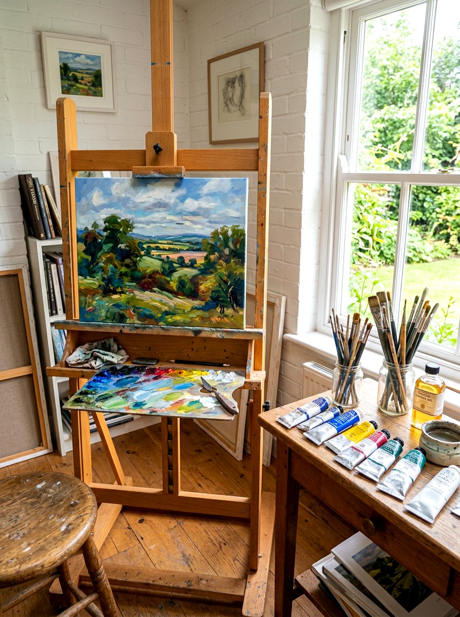 Canvas Painting Easel - 30 analog home decor ideas