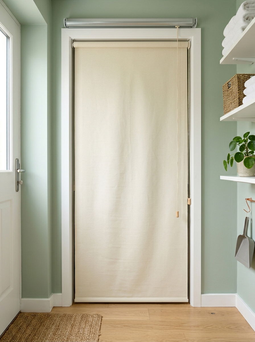Canvas Roller Utility Blind - 30 utility area screen ideas