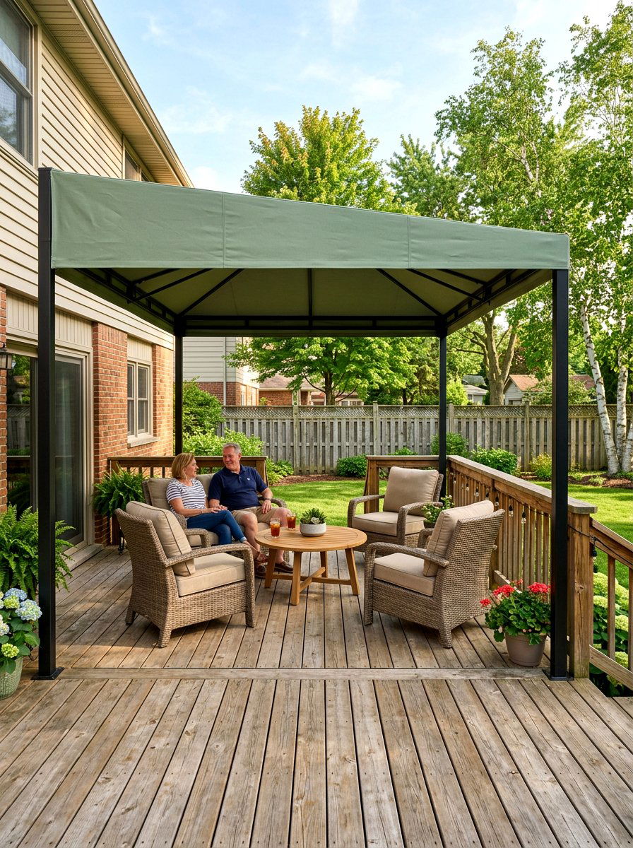 Canvas deck canopy - 30 patio canopy ideas