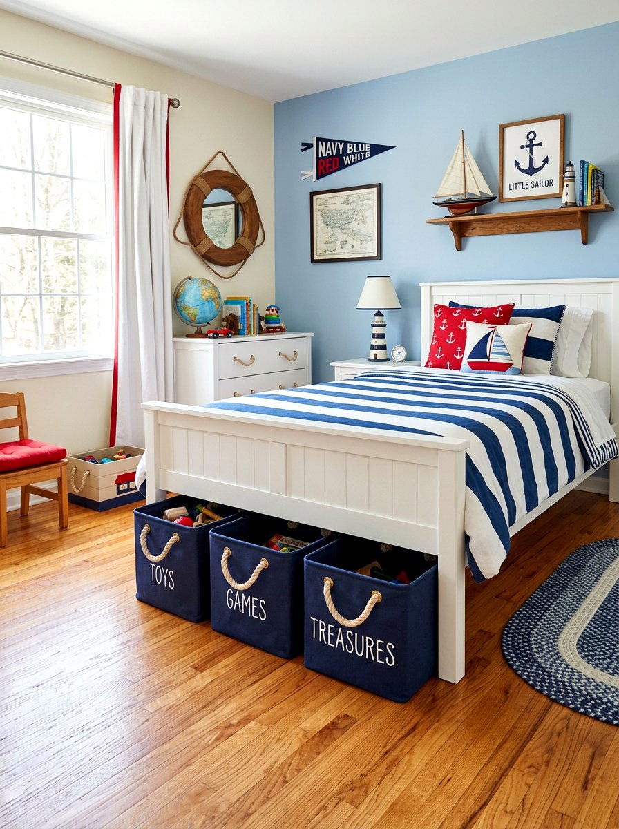 Canvas toy bin - 30 under bed toy storage ideas
