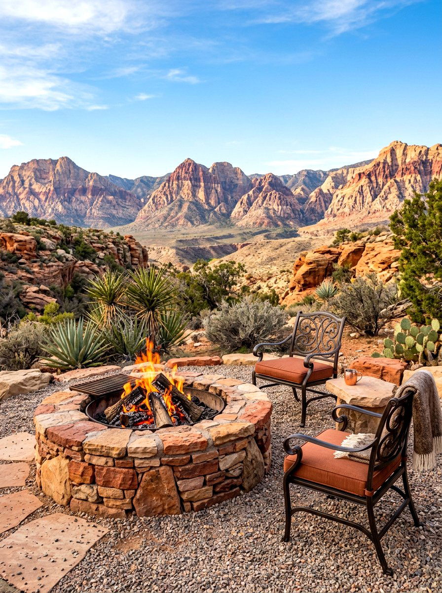 Canyon Stone Fire Pit - 30 stone fire pit ideas