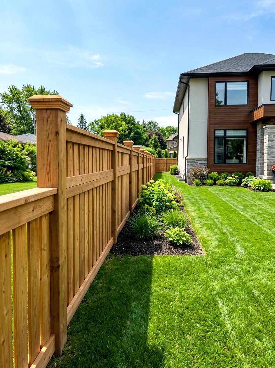 Cap And Trim Wood Fence - 30 wooden fence ideas