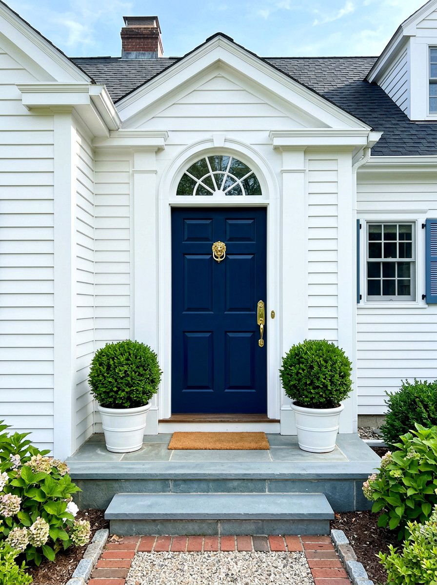 Cape Cod Front Door With Brass Hardware - 30 Cape Cod front door ideas