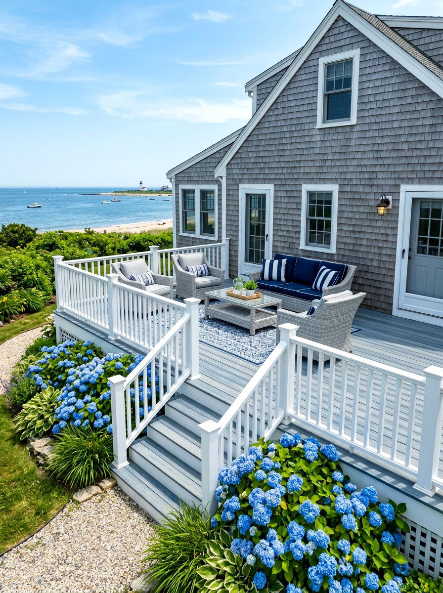 Cape Cod Gray Deck - 30 wood stain deck ideas