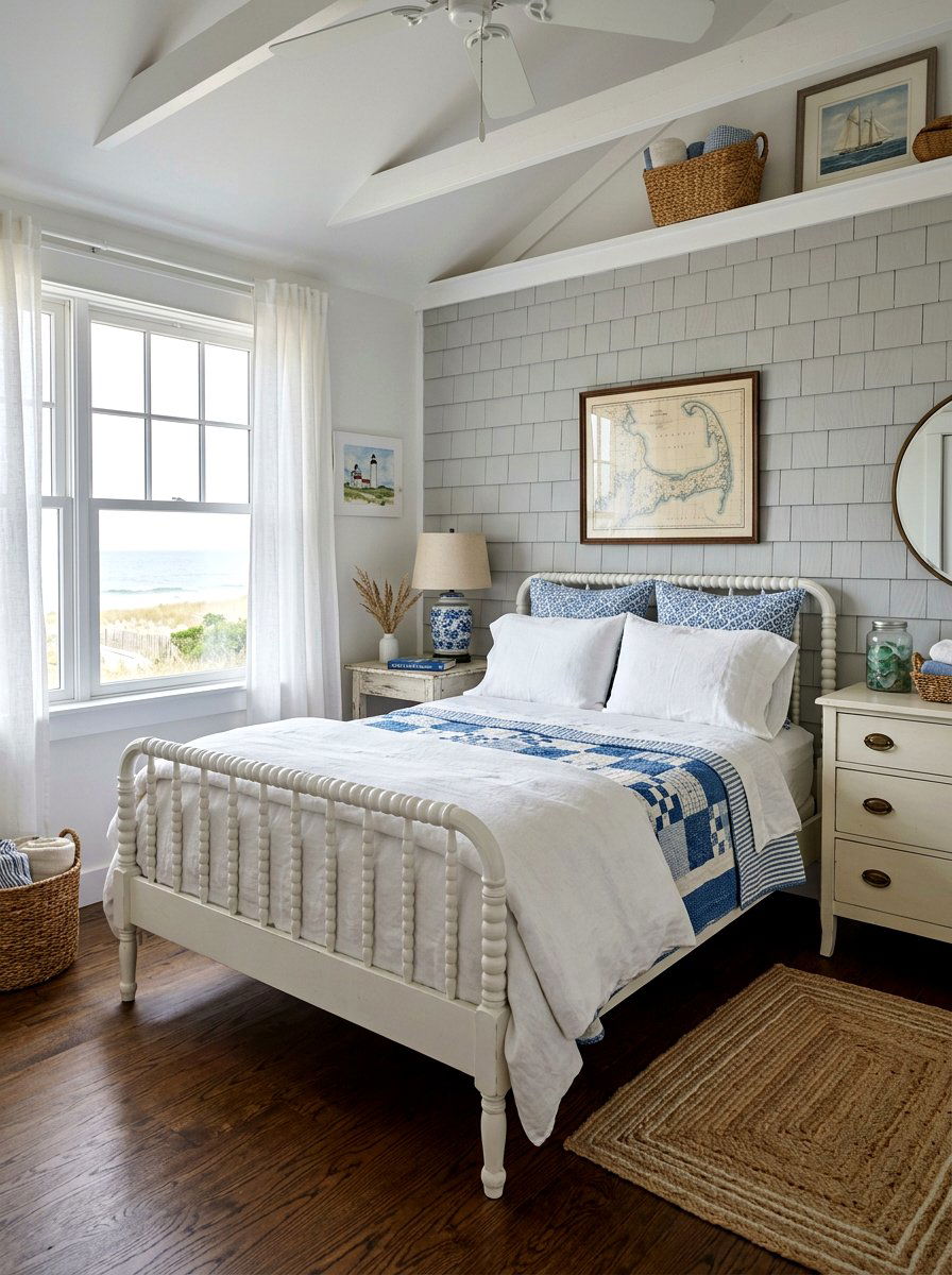 Cape Cod bedroom aesthetic - 30 coastal grandmother decor ideas