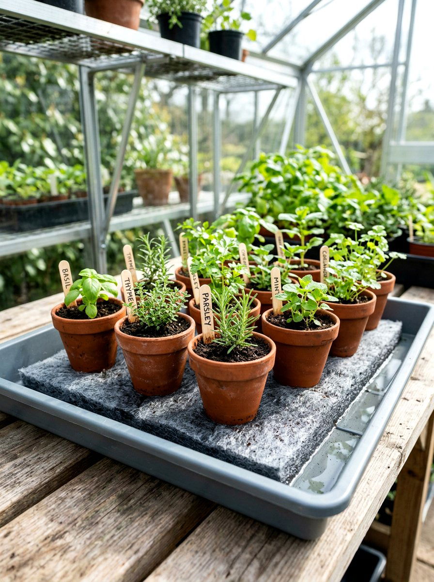Capillary Mat - 30 herb garden watering ideas