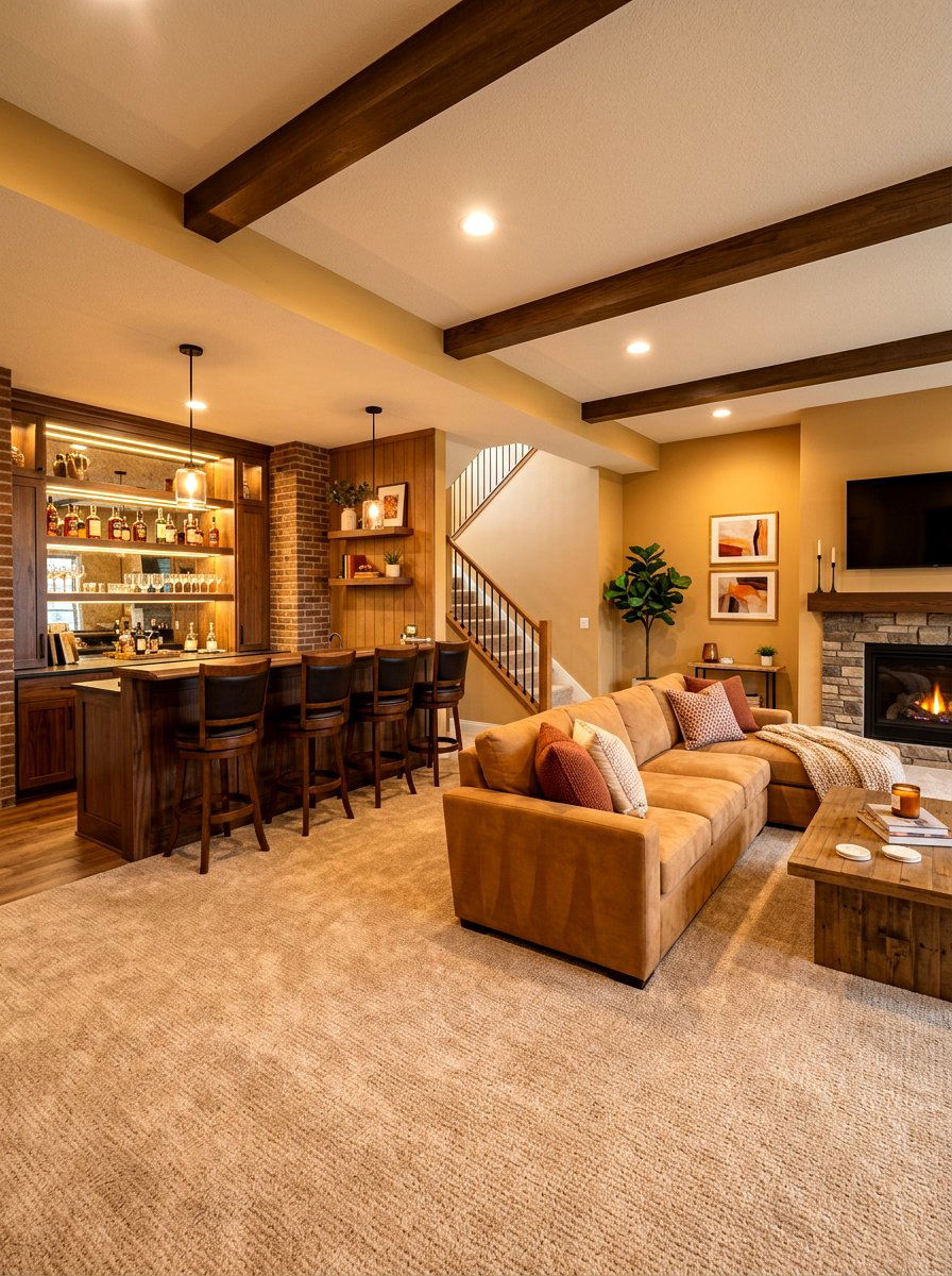 Caramel Basement - 30 caramel decor ideas