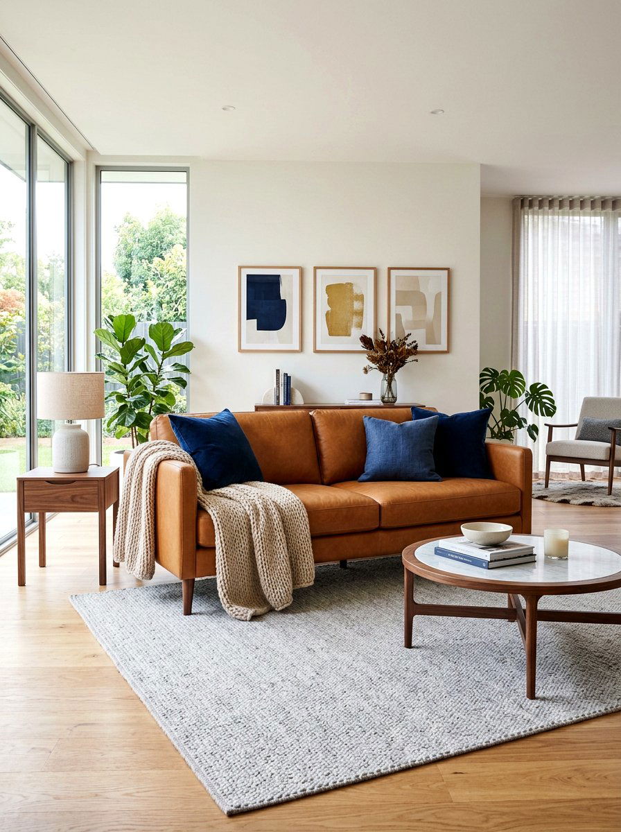 Caramel Leather Sofa - 30 caramel decor ideas
