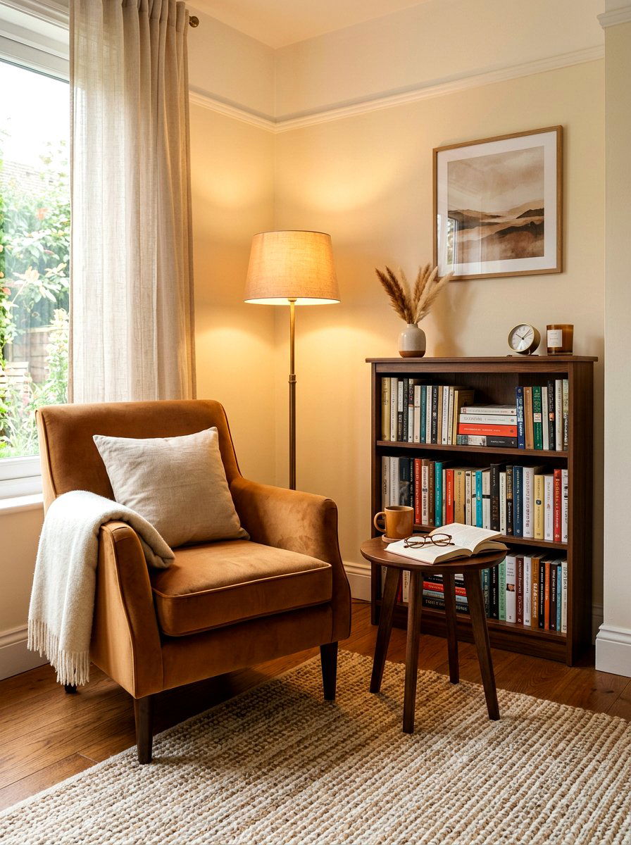 Caramel Reading Nook - 30 caramel decor ideas