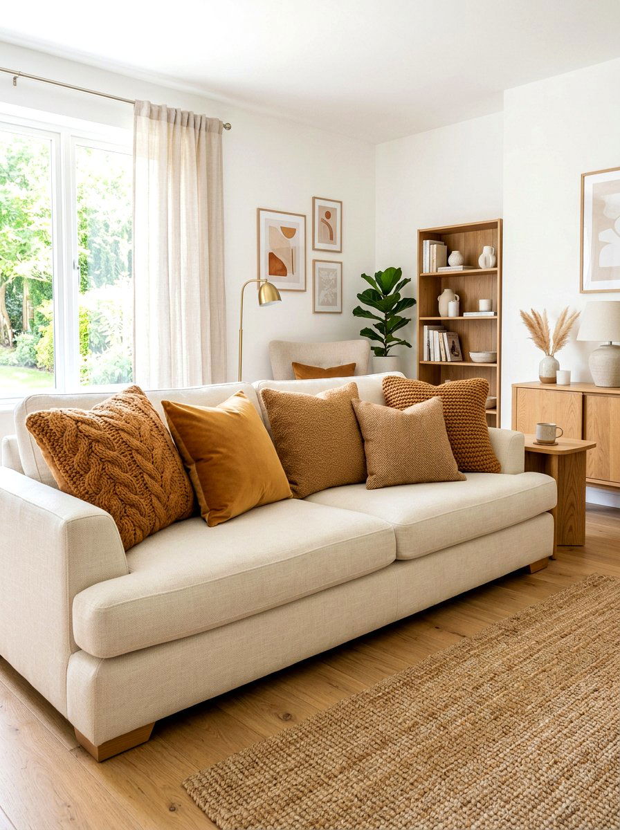 Caramel Throw Pillow - 30 caramel decor ideas