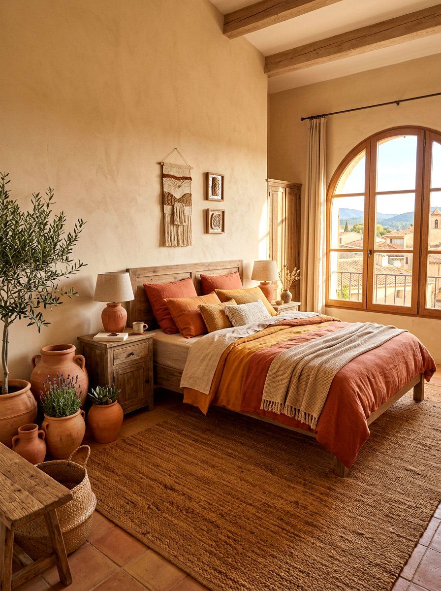 Caramel and terracotta bedroom - 30 warm caramel bedroom ideas