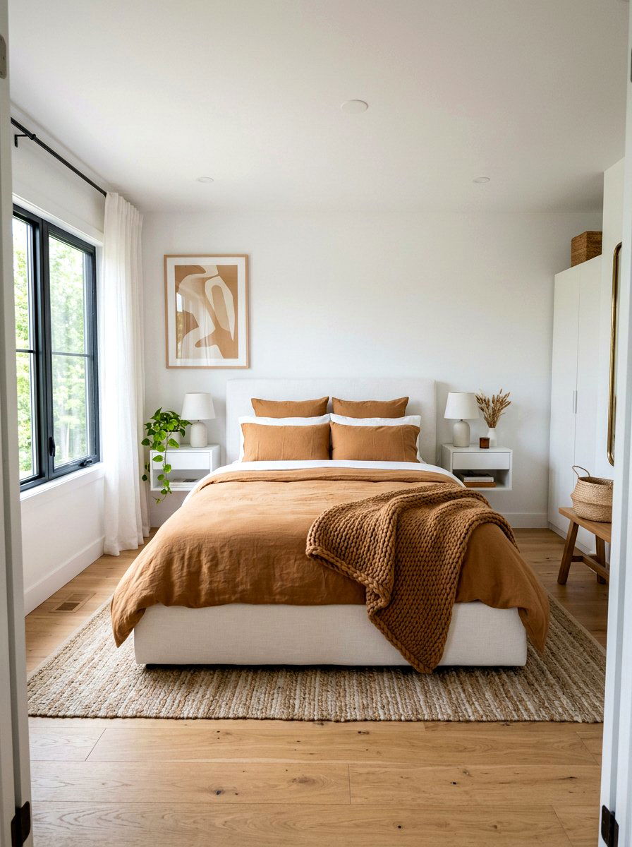 Caramel and white bedroom - 30 warm caramel bedroom ideas
