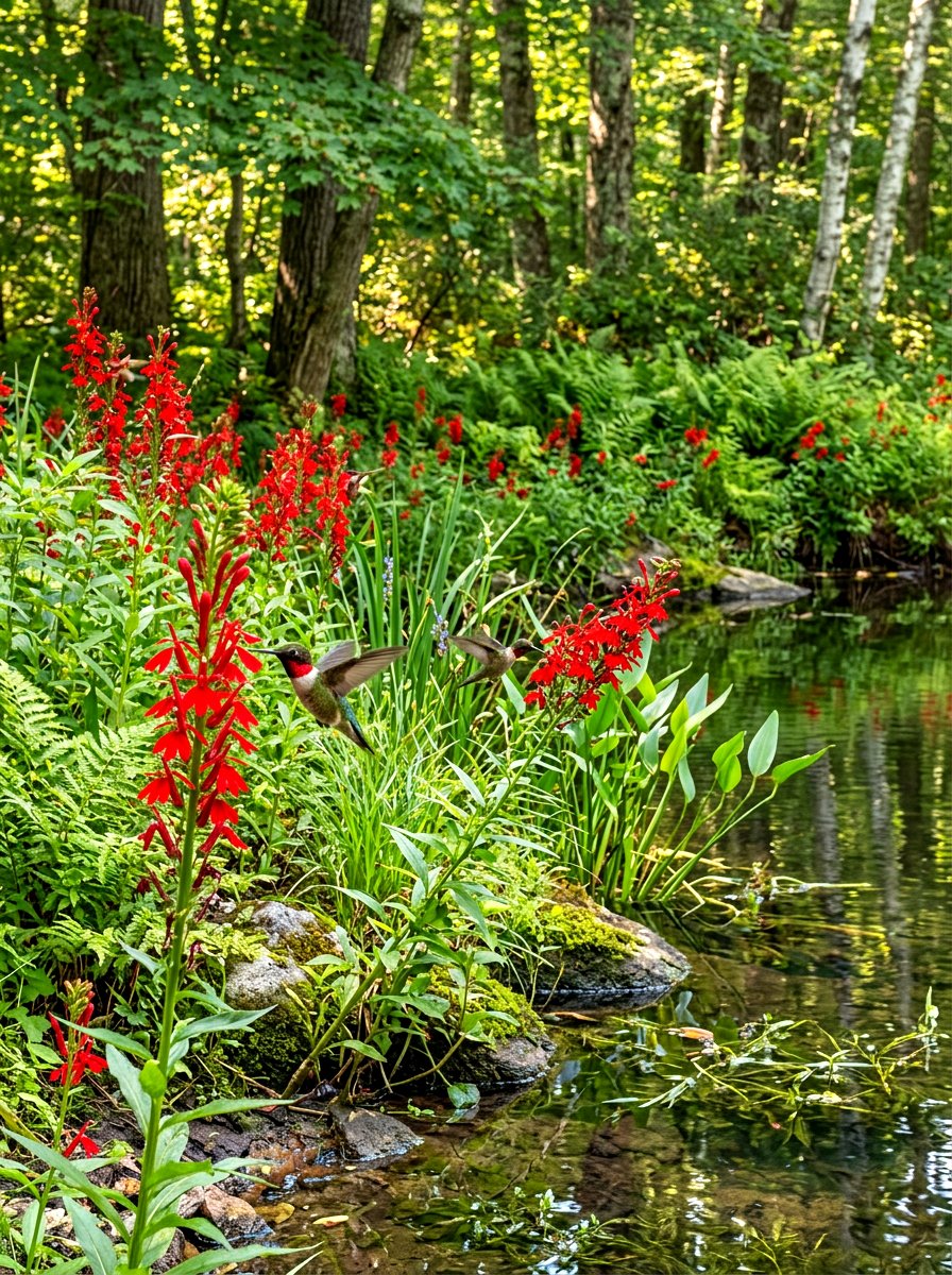 Cardinal Flower Pond Edge Planting - 30 pond edge planting ideas