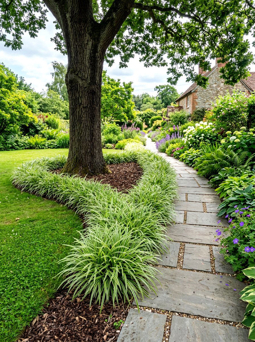 Carex sedge lawn alternative border - 30 ornamental grass border ideas