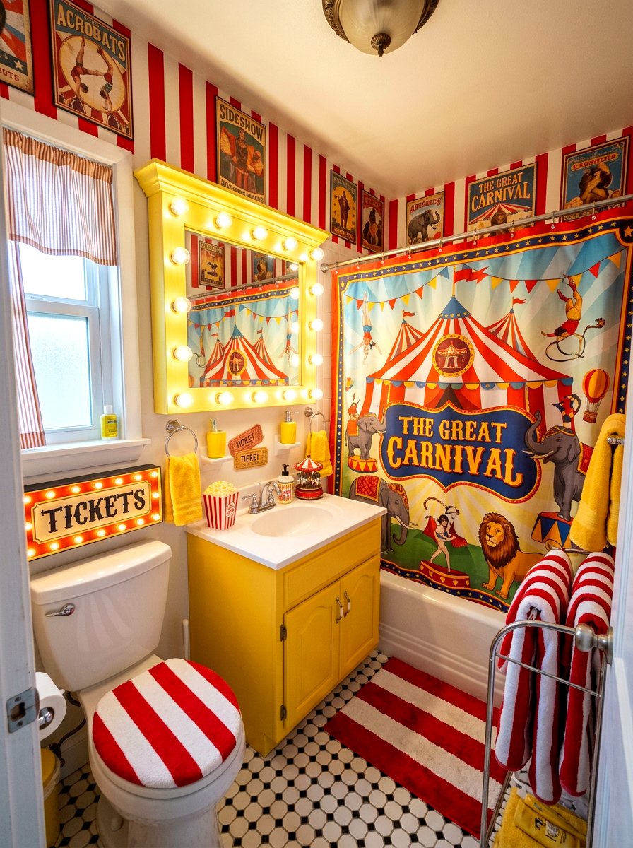 Carnival Style Decor - 30 kids bathroom decor ideas