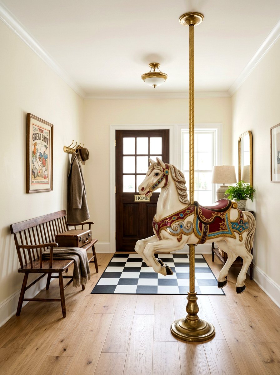 Carousel horse entryway decor - 30 circuscore home decor ideas