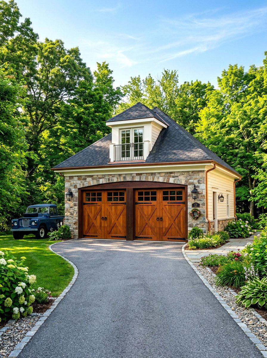 Carriage House Garage Doors - 30 detached garage curb appeal ideas