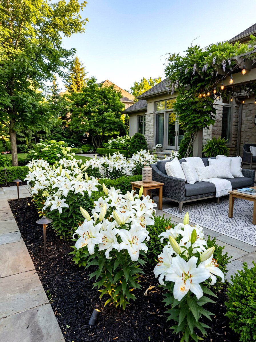 Casablanca Lily Garden - 30 evening fragrance garden ideas