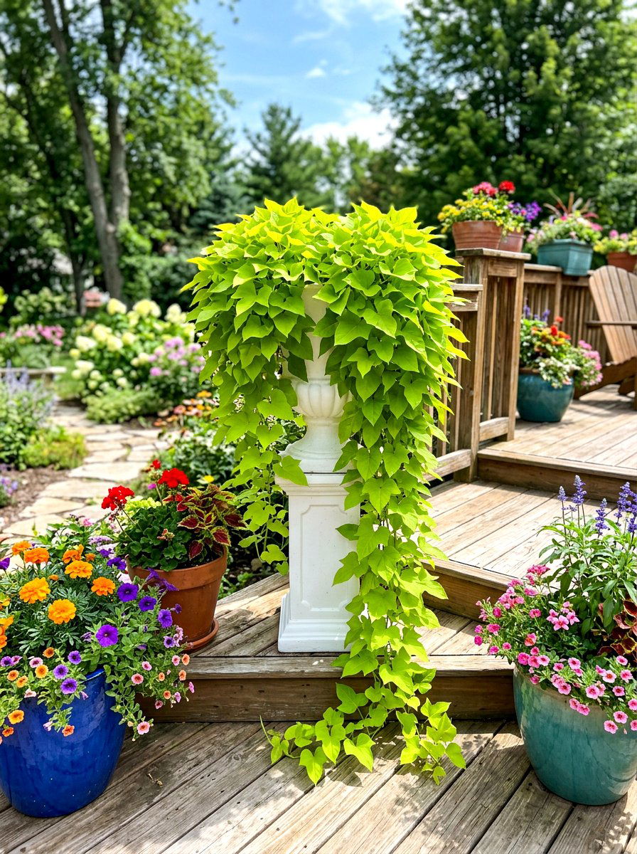 Cascading Vine For Pot - 30 patio container garden ideas