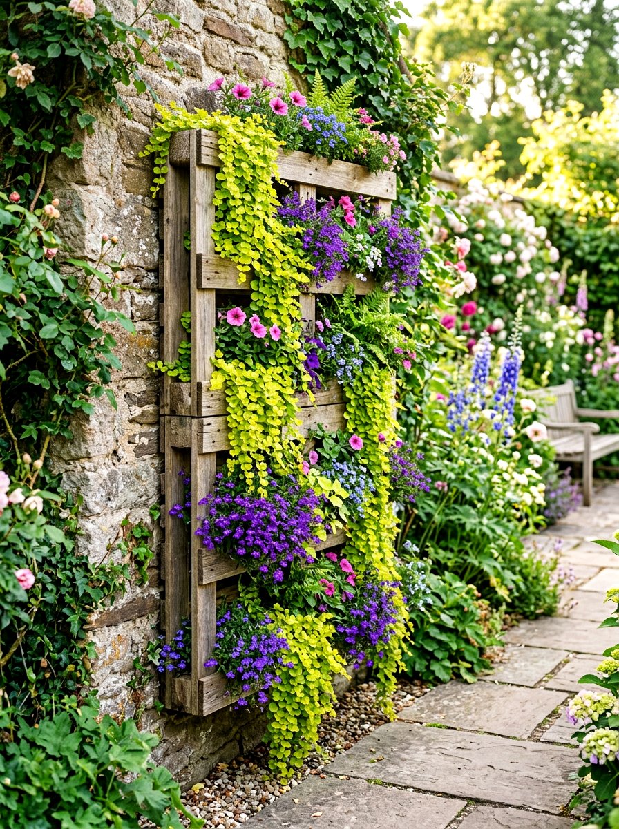 Cascading pallet planter - 30 pallet planter ideas