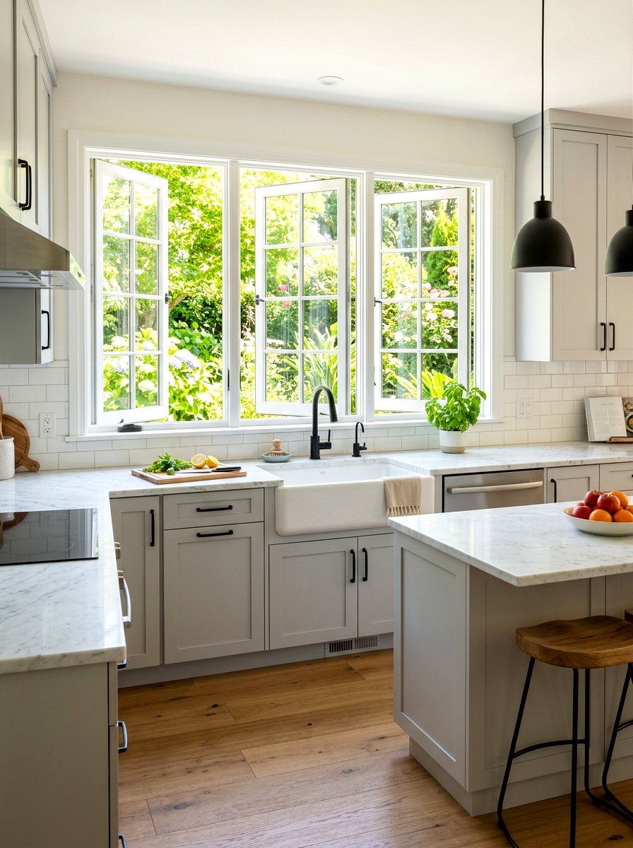 Casement window over sink - 30 sink window kitchen ideas