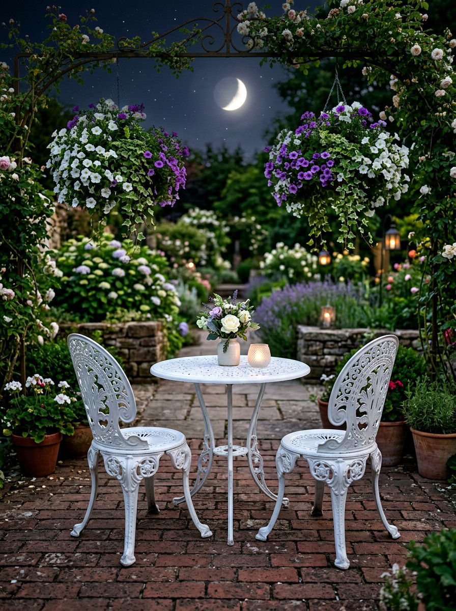 Cast Iron Bistro - 30 moonlight patio garden ideas