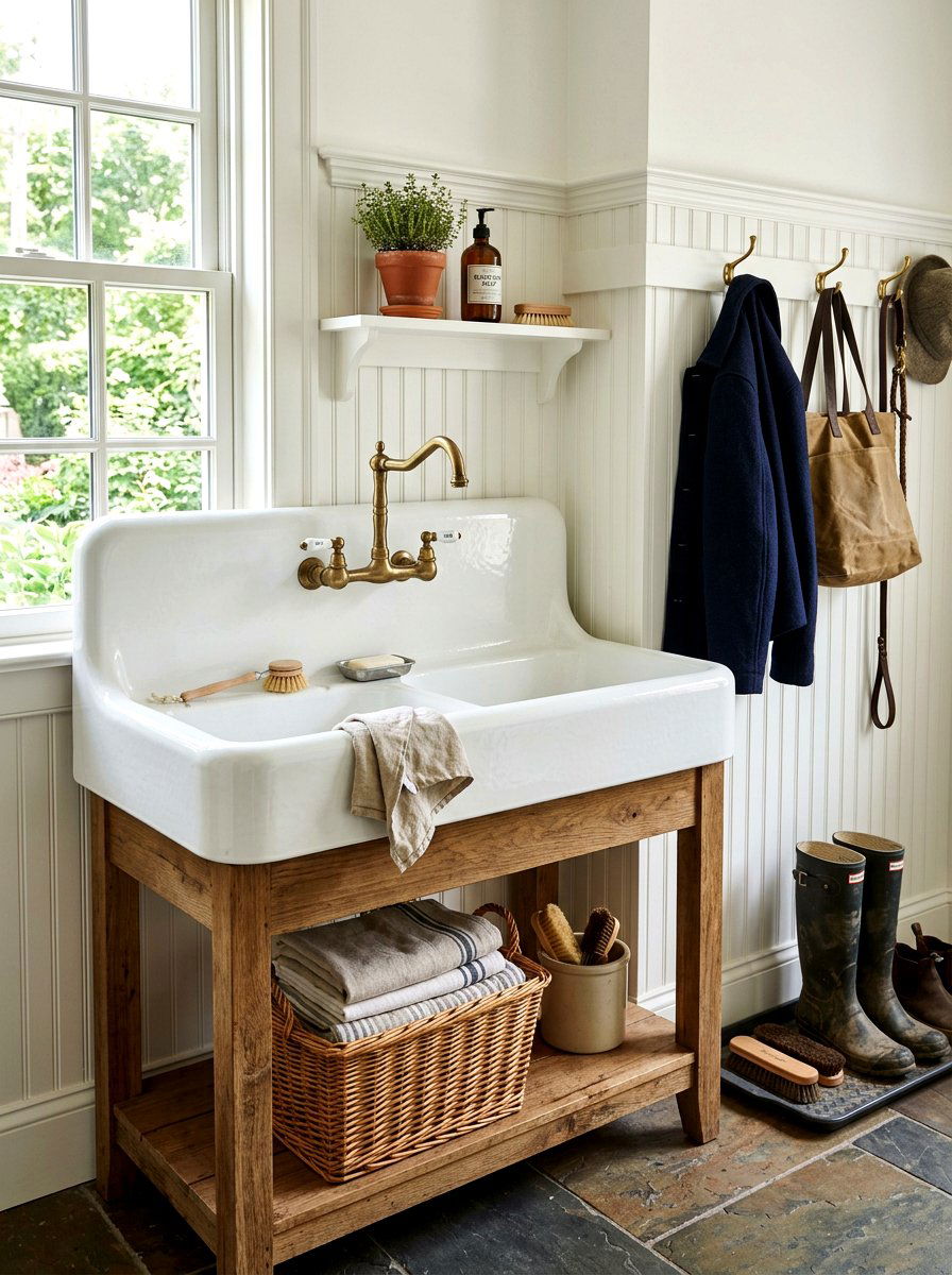 Cast Iron Mudroom Sink - 30 mudroom laundry sink ideas