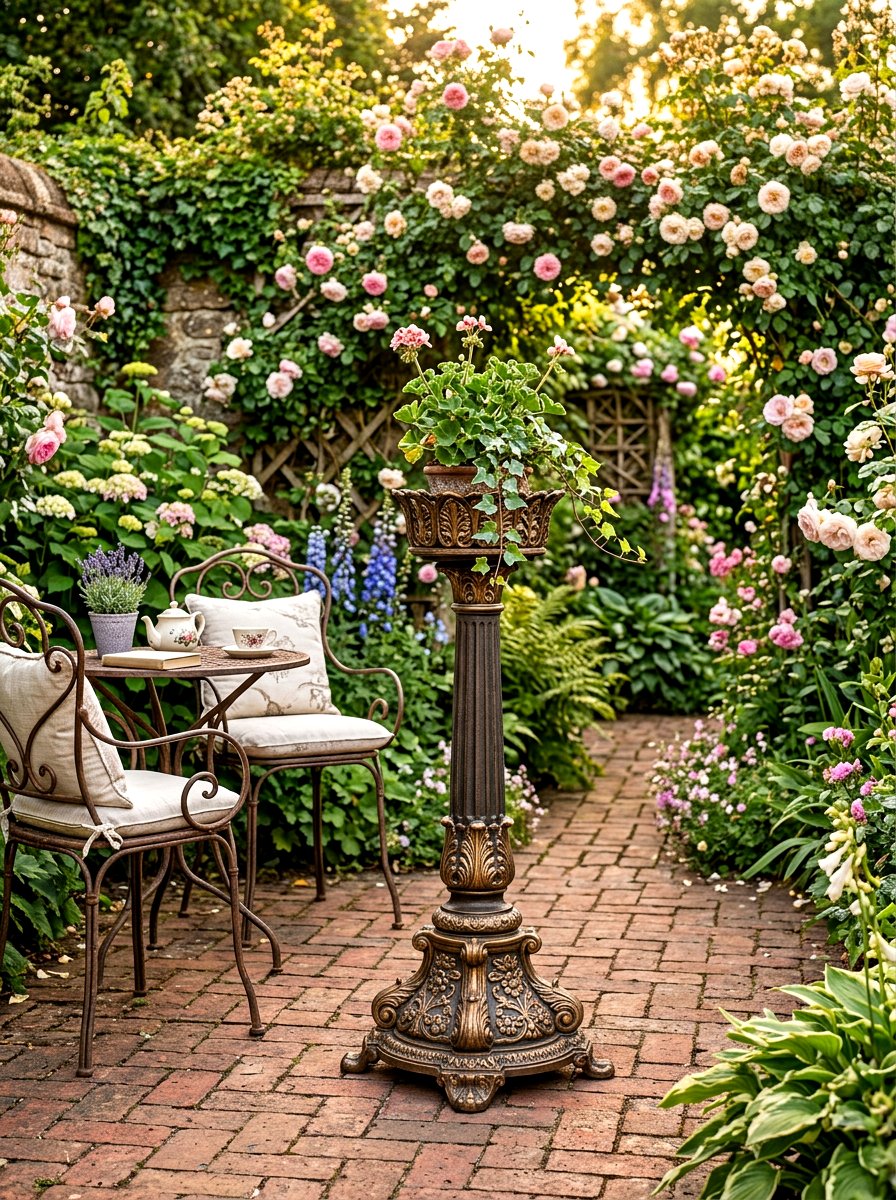 Cast Iron Stand - 30 patio umbrella base styling ideas