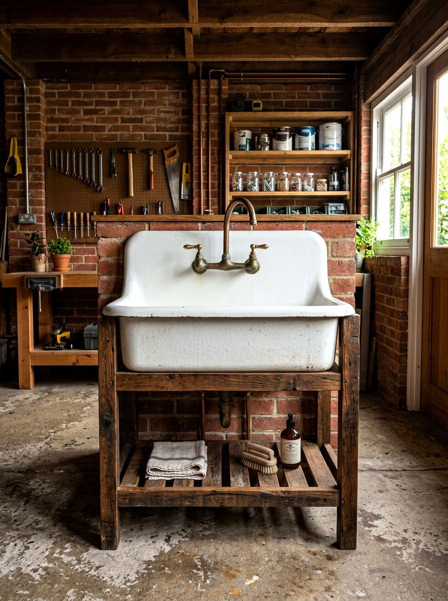 Cast Iron Utility Sink - 30 garage sink station ideas