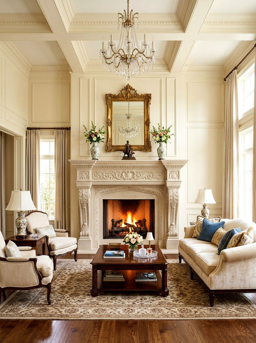 Cast Stone Fireplace - 30 traditional fireplace mantel ideas