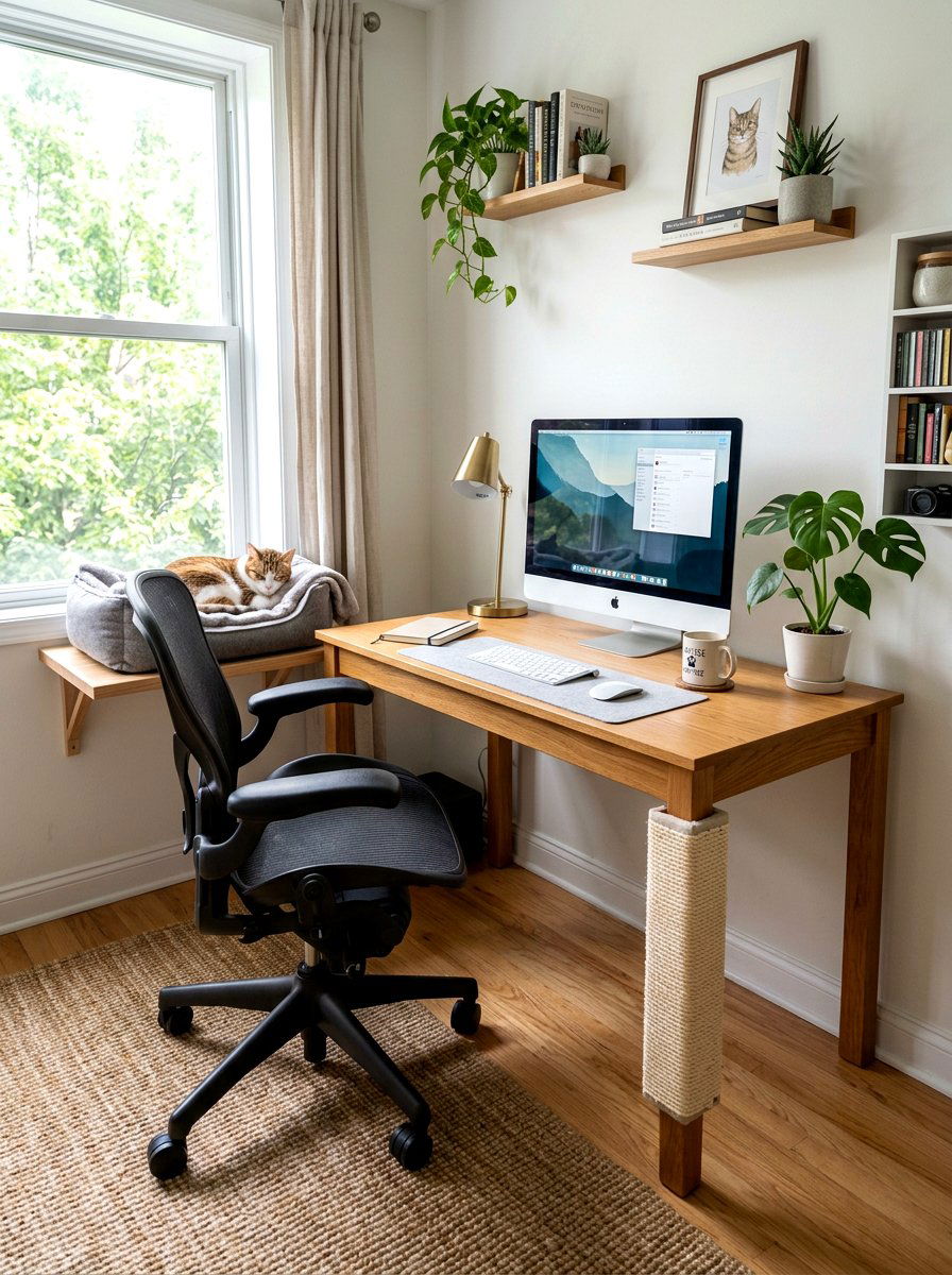 Cat Friendly Home Office Setup - 30 cat room ideas