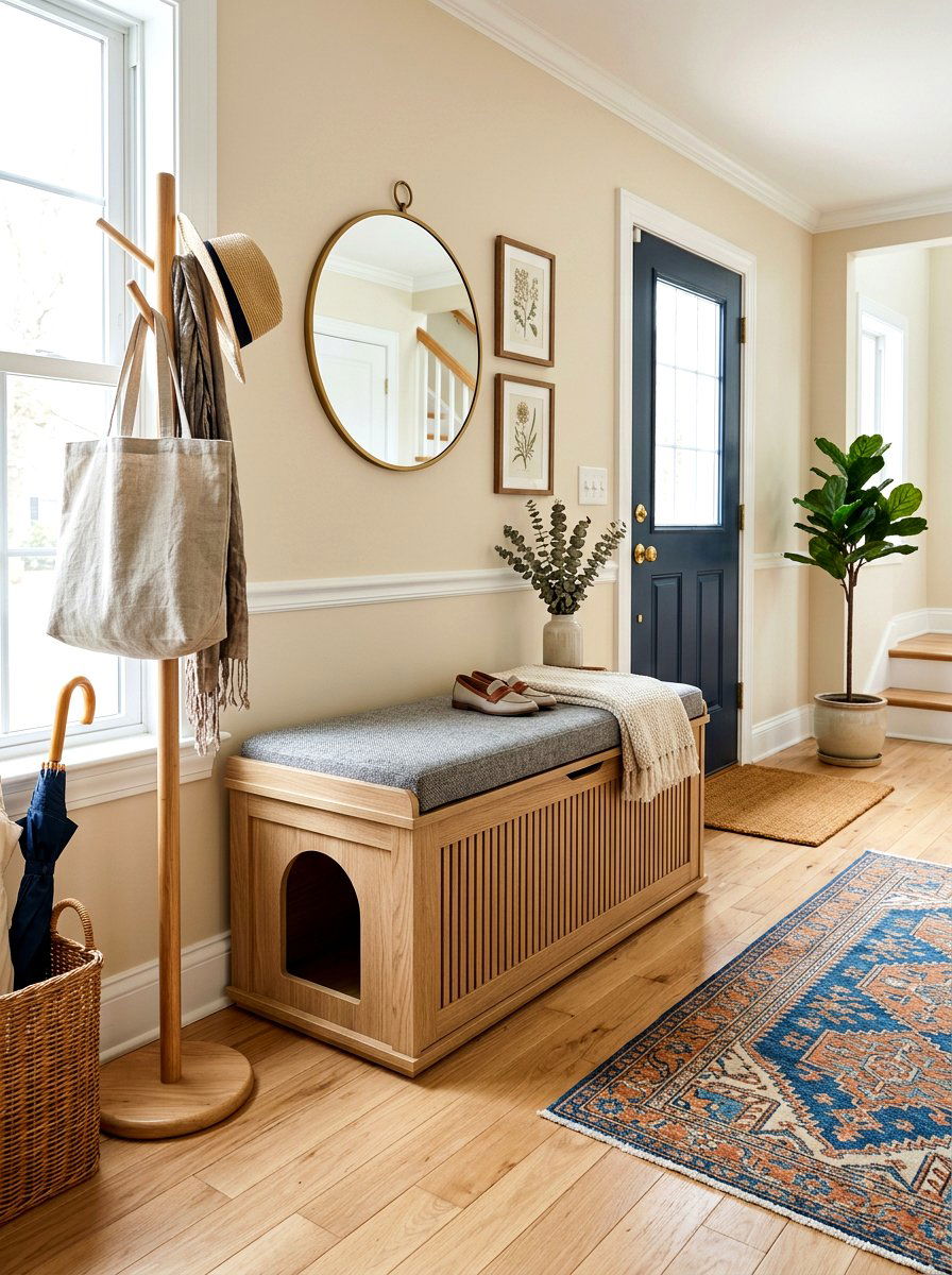 Cat Litter Box Enclosure Bench - 30 hidden litter box furniture ideas