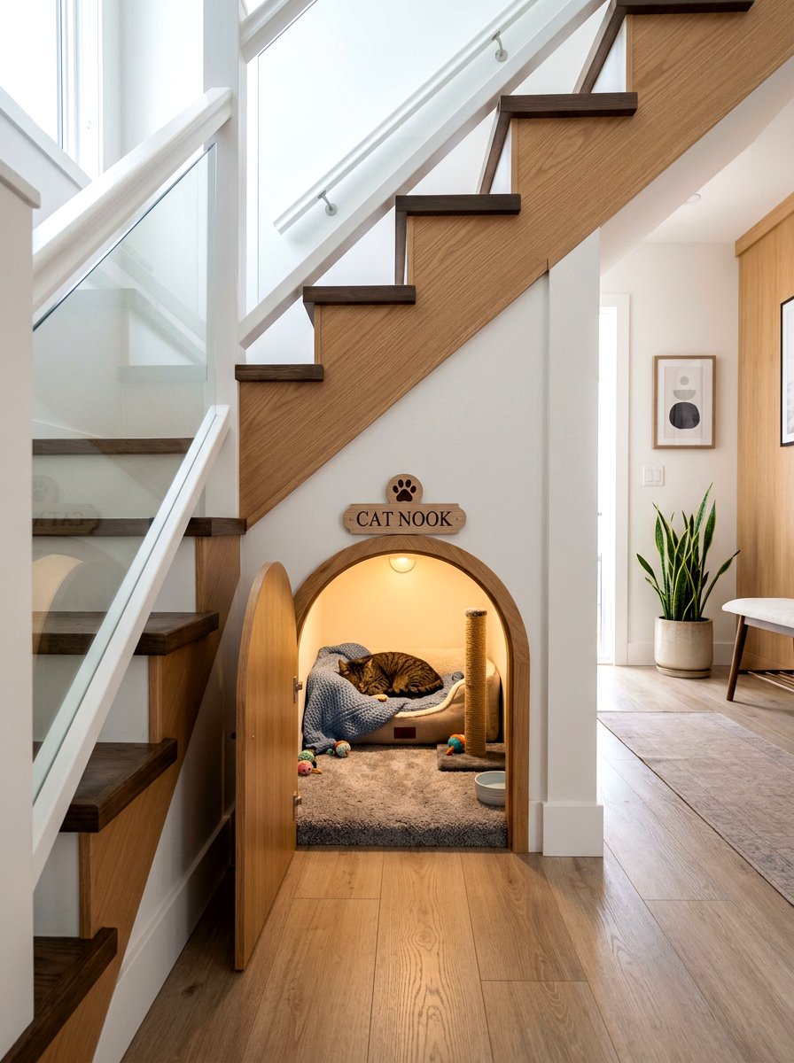 Cat Room Under The Stairs - 30 cat room ideas