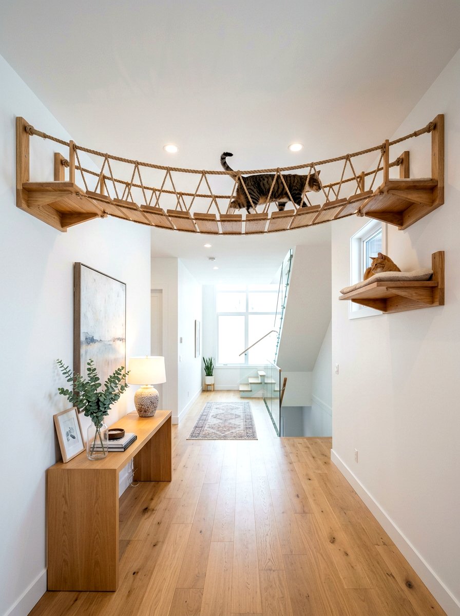 Cat Wall Bridge Walkway - 30 cat climbing wall aesthetic ideas