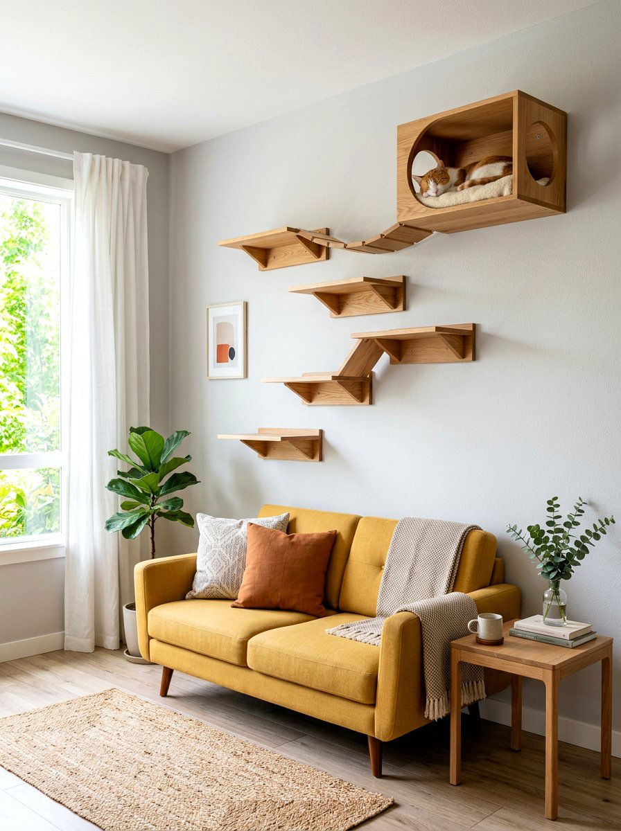 Cat Wall Shelf System - 30 stylish pet storage ideas