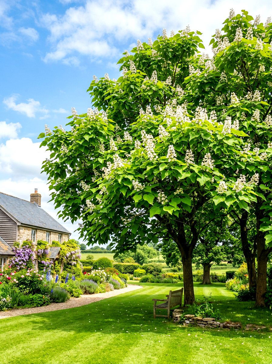 Catalpa Tree Garden - 30 flowering tree garden ideas