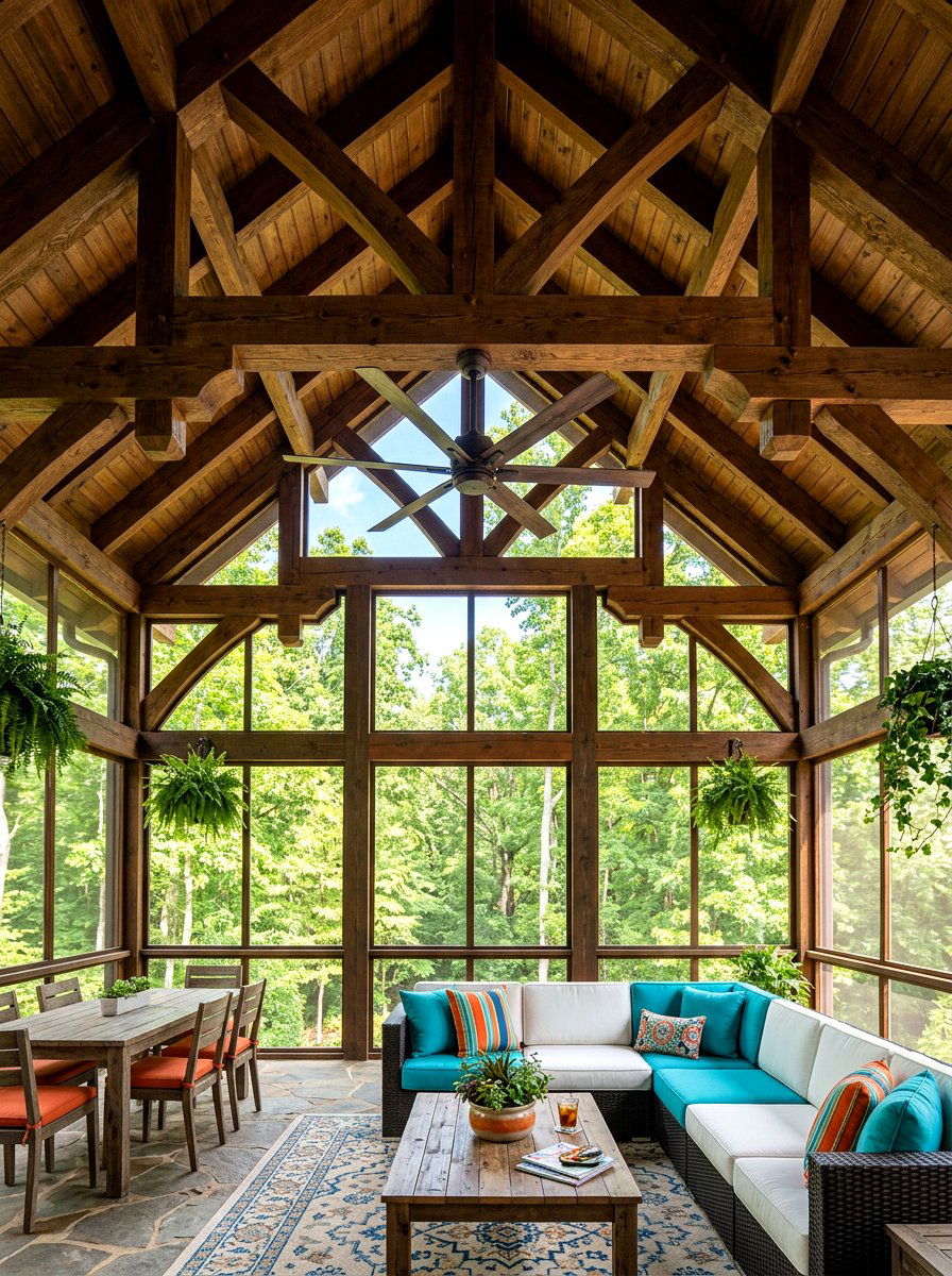 Cathedral Ceiling Screened Porch - 30 screened patio enclosure ideas