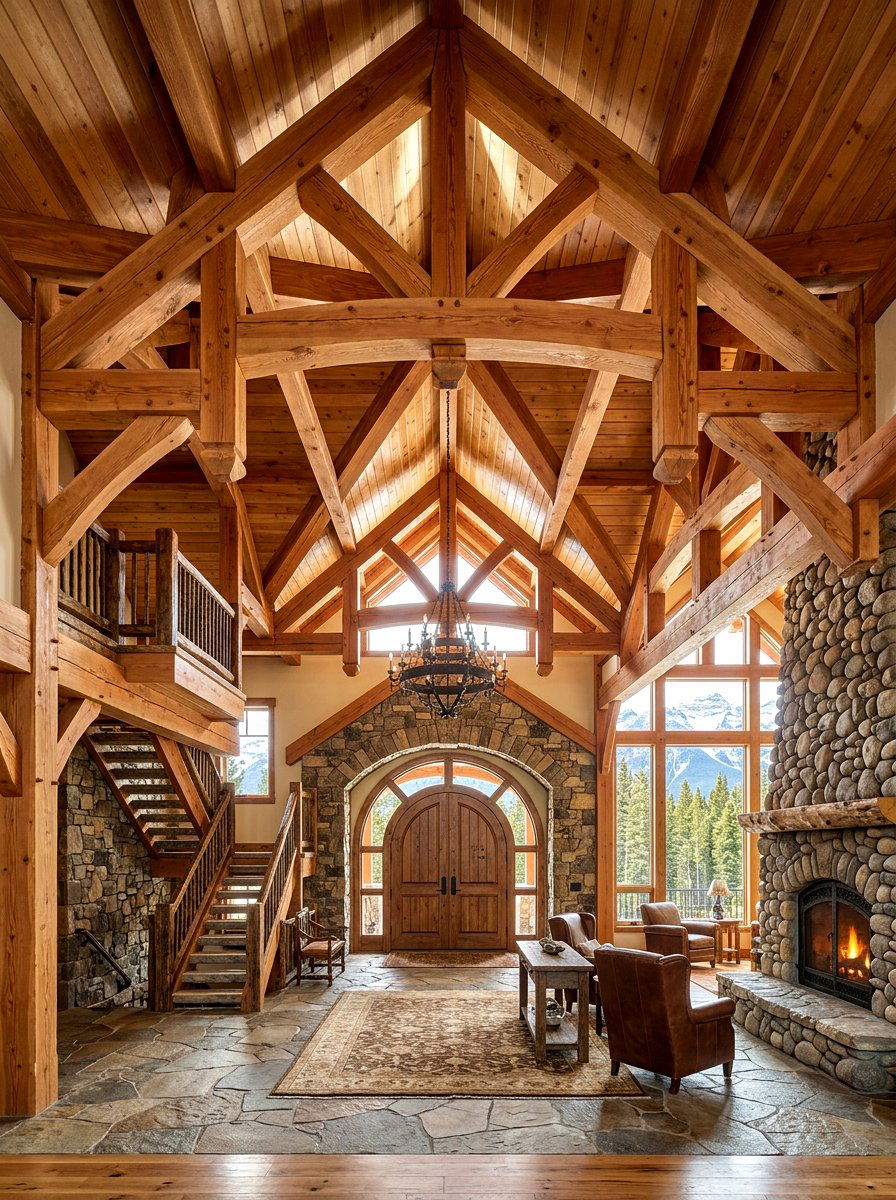 Cathedral Ceiling Wood Trusses - 30 rustic beam ceiling ideas