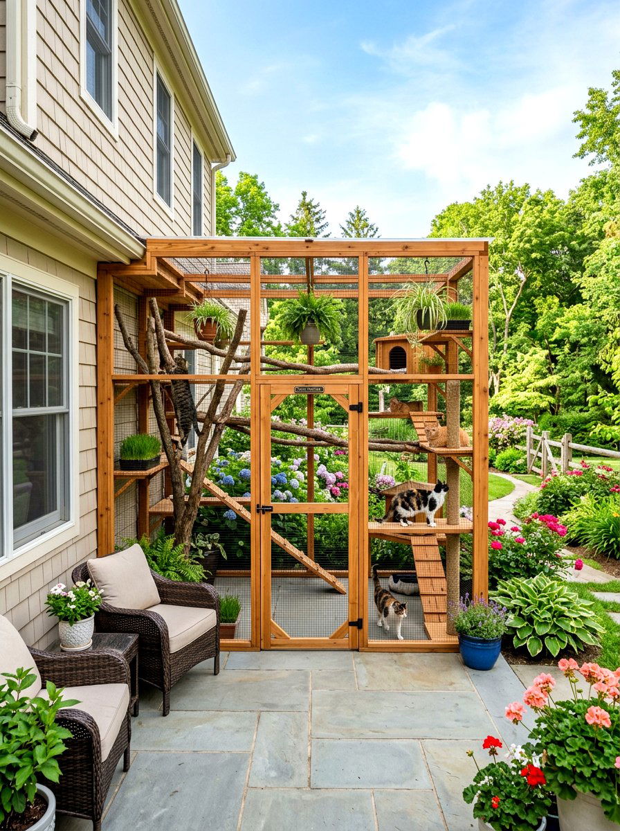 Catio outdoor enclosure - 30 pet room ideas