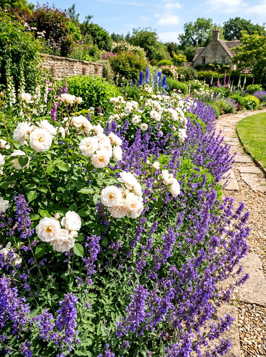 30 Cottage Rose Border Landscaping Ideas for a Cozy Garden Glow