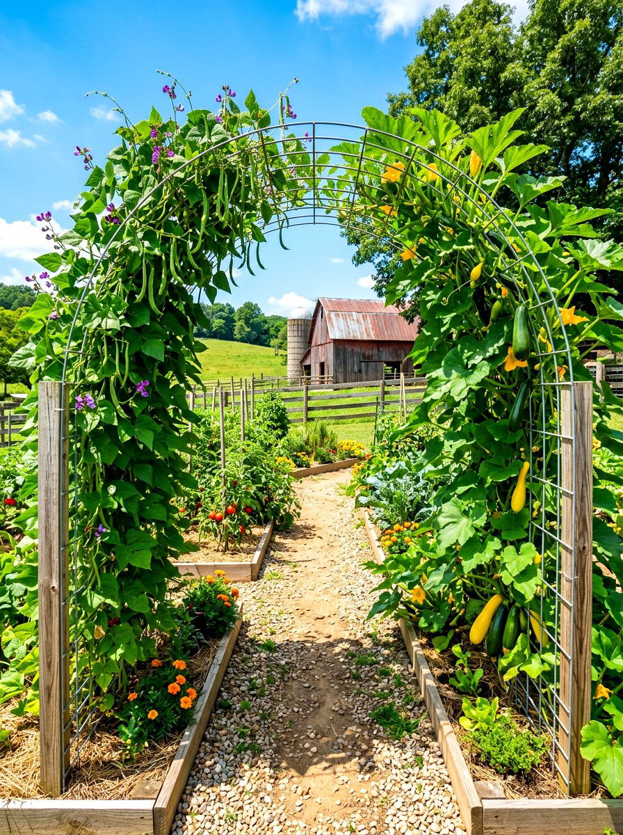 Cattle Panel Arch Vegetable Garden - 30 vegetable garden ideas