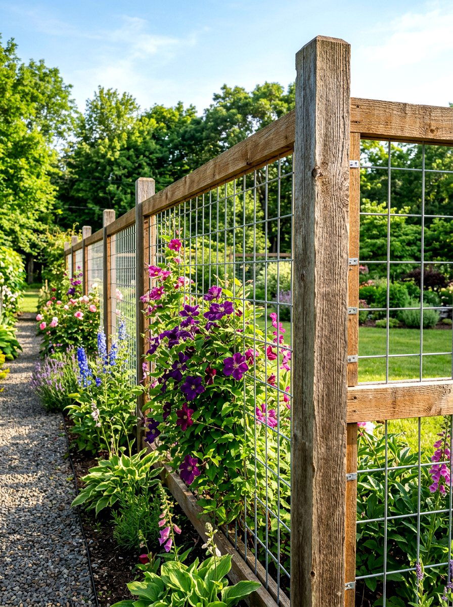 Cattle Panel Fence - 30 rustic fence ideas