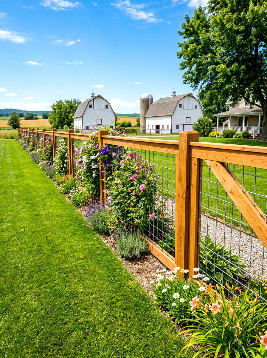 Cattle Panel Fence - 30 cheap fence ideas