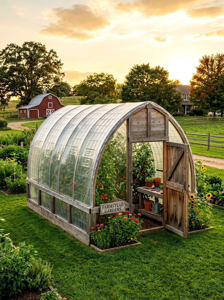 Cattle Panel Greenhouse - 30 budget greenhouse ideas