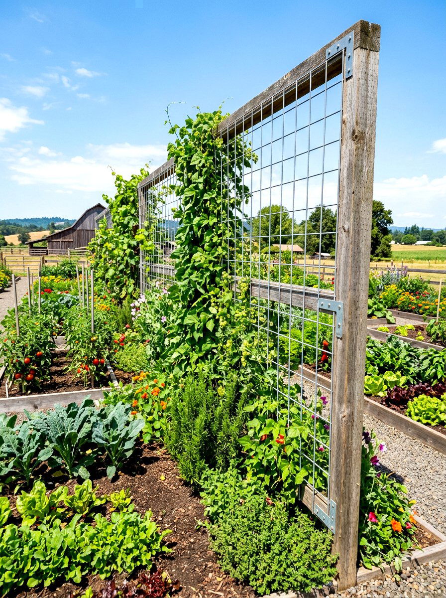 Cattle Panel Trellis - 30 herb garden trellis ideas