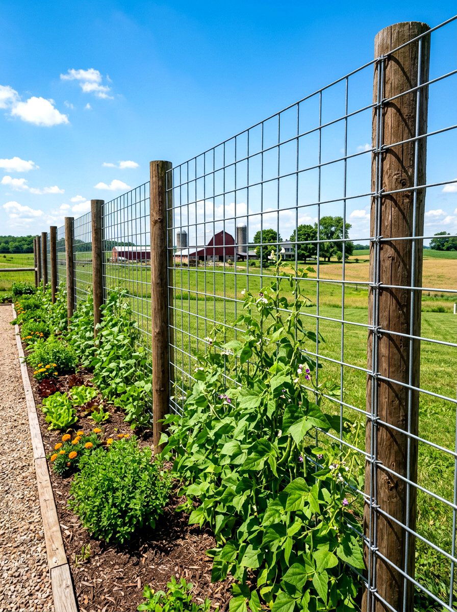 Cattle panel garden fence - 30 vegetable garden fence ideas