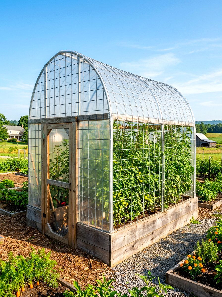 Cattle panel greenhouse - 30 hoop house garden ideas